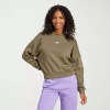 Adidas Originals Womens Crew Neck Long Sleeve Sweatshirt In Green