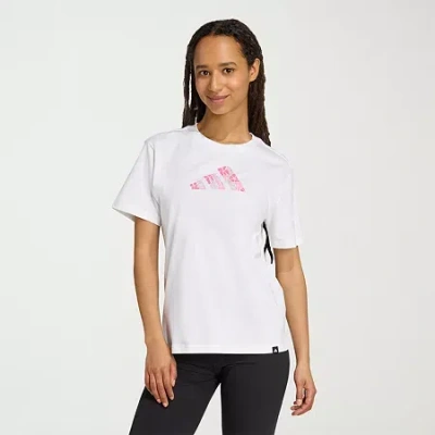 Adidas Originals Womens Crew Neck Short Sleeve Active T-shirt In White