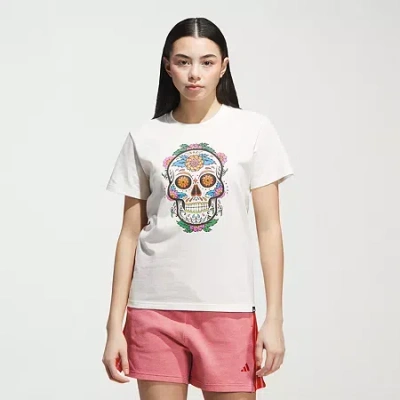 Adidas Originals Womens Crew Neck Short Sleeve Active T-shirt In Multi