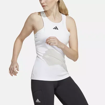 Adidas Originals Womens Crew Neck Sleeveless Active Tank Top In White