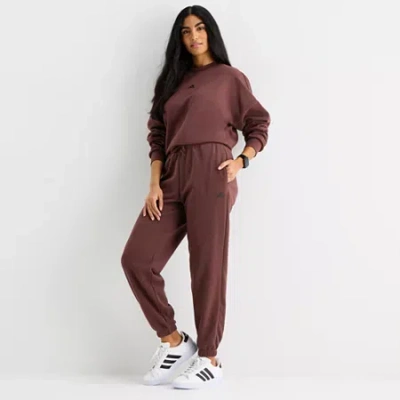 Adidas Originals Womens Cuffed High Rise Active Jogger Pant In Brown