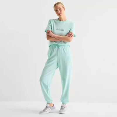 Adidas Originals Womens Cuffed High Rise Active Jogger Pant In Green