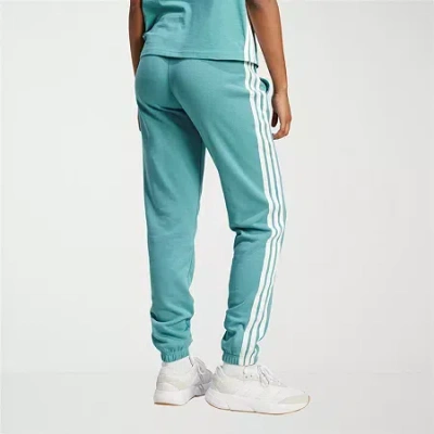 Adidas Originals Womens Cuffed Mid Rise Active Jogger Pant In Blue