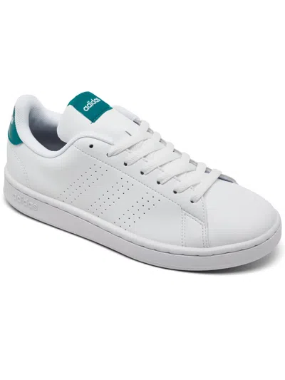 Adidas Originals Womens Faux Leather Tennis Other Sports Shoes In White