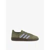 Adidas Originals Womens Adidas Handball Spezial Suede Low-top Trainers In Focus Olive Violet Tone