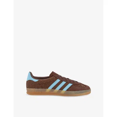 Adidas Originals Womens Preloved Brown Clear Sky Gazelle Indoor Textured Woven And Leather Low-top Trainers Eur 41 / 