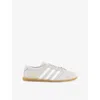 Adidas Originals Womens Grey White Gum Gazelle Lo Pro Suede Trainers In Gray