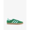Adidas Originals Womens Green Semi Flash Aqua Go Gazelle Suede Low-top Trainers In Green Semi Flash Aqua Go