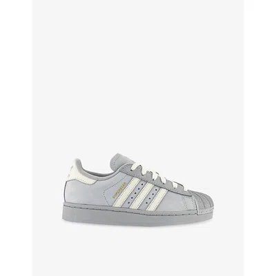 Adidas Originals Womens Grey Superstar Ii Suede Trainers In Multi