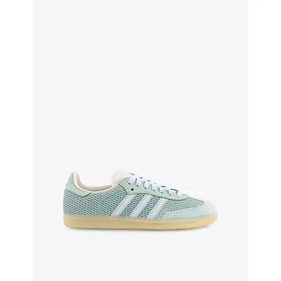 Adidas Originals Womens Adidas Samba Og Suede Low-top Trainers In Hazy Green