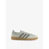 Adidas Originals Womens Linen Green Silver Pebbl Handball Spezial Suede Low-top Trainers Eur 38/5 Uk