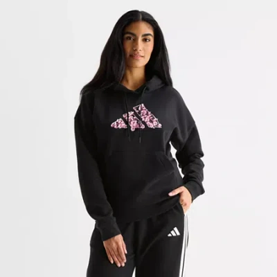 Adidas Originals Womens Long Sleeve Fleece Active Hoodie In Black