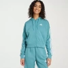 Adidas Originals Womens Long Sleeve Zipper Active Hoodie In Blue