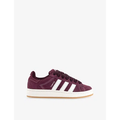 Adidas Originals Womens Adidas Campus 00s Logo-print Suede Low-top Trainers In Maroon White Maroon