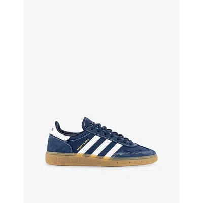 Adidas Originals Womens Night Indigo White Gum Handball Spezial X Sporty & Rich Suede Low-top Trainers