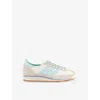 Adidas Originals Womens Offwhite Semi Flash Aqua Sl 72 Suede And Shell Low-top Trainers In Offwhite Semi Flash Aqua