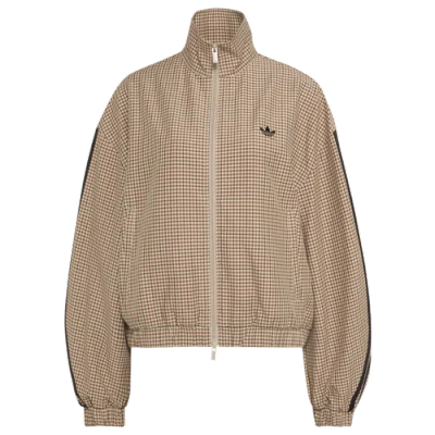Adidas Originals Womens Originals Checks Track Top In Brown