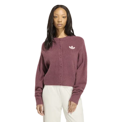 Adidas Originals Womens Originals Essentials Knit Cardigan - In Purple