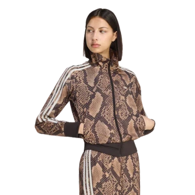 Adidas Originals Womens Originals Firebird Snake Print Satin Jacket In Animal Print