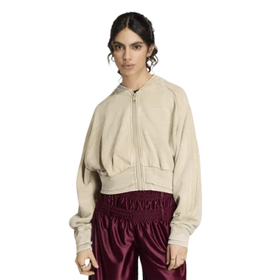 Adidas Originals Womens Originals Sst Double Layered Cropped Track Top In Neutral