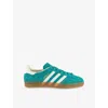 Adidas Originals Womens Pure Teal Offwhite Gold Gazelle Indoor Suede Trainers Eur 42/ 9 Uk In Multi