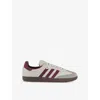 Adidas Originals Womens Putty Grey Maroon Gold M Samba Og Leather Low-top Trainers In Putty Grey Maroon Gold M