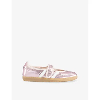 Adidas Originals Womens Samba Jane Leather Trainers Wonder Quartz Offwhite G Eur 37.5 / 4.5 Uk