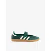 Adidas Originals Samba Jane Three-stripe Sneakers In Green