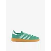 Adidas Originals Womens Adidas Handball Spezial Suede Low-top Trainers In Semi Court Green Clear M