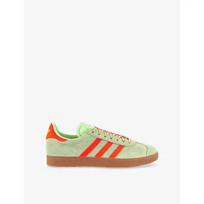 Adidas Originals Womens Semi Green Spark Solar O Gazelle Suede Low-top Trainers