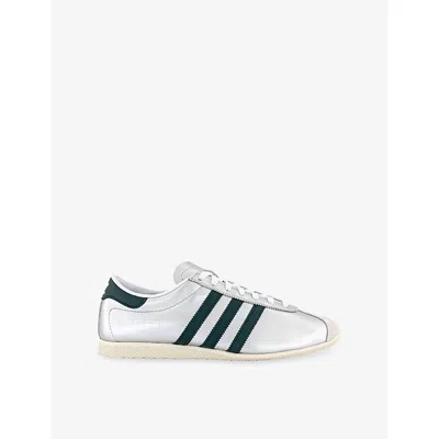 Adidas Originals Womens Silver Metallic Auro Paris Leather Trainers Eur 39 / 6 Uk