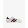 Adidas Originals Womens Silver Metallic Maroon O Country Og Metallic Leather Low-top Trainers In Silver Metallic Maroon O