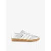 Adidas Originals Metallic Logo Sneakers Padded Ankle In Silver Metallic White Bl