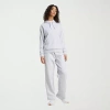 Adidas Originals Womens Straight High Rise Fleece Sweatpant In Gray