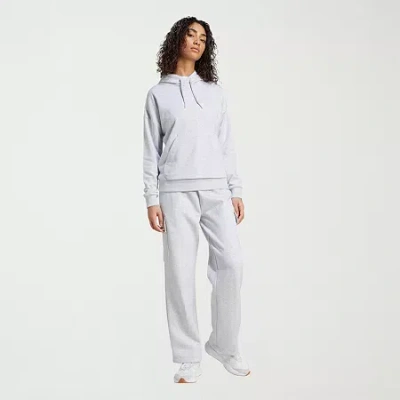 Adidas Originals Womens Straight High Rise Fleece Sweatpant In Gray
