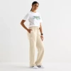 Adidas Originals Womens Straight High Rise Fleece Sweatpant In Sand