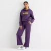 Adidas Originals Womens Straight Mid Rise Fleece Sweatpant In Purple