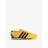 Adidas Originals Womens Super Yellow Dark Brown Italia 70s Leather Low-top Trainers In Yellow