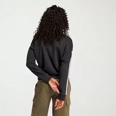 Adidas Originals Womens V Neck Long Sleeve Sweatshirt In Black