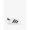Adidas Originals Womens White Black Patent Superstar Ii Patent-leather Low-top Trainers In White