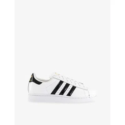 Adidas Originals Womens White Black Patent Superstar Ii Patent-leather Low-top Trainers
