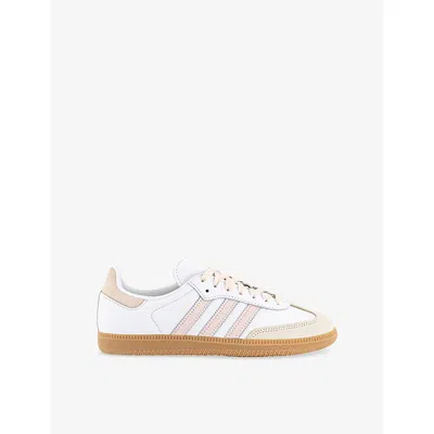 Adidas Originals Womens White Wonder Quartz Gum Samba Og Leather Low-top Trainers Eur 40.5 / 7.5 Uk