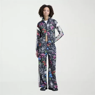 Adidas Originals Womens Wide Leg Mid Rise Loose Fit Track Pant In Multi
