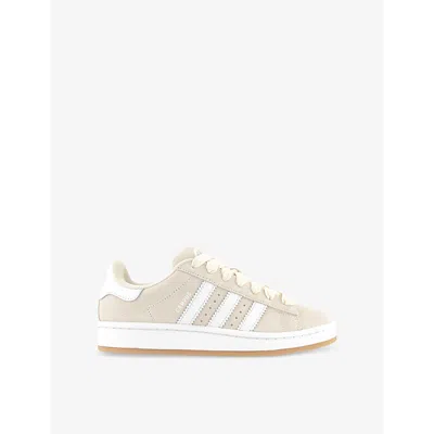 Adidas Originals Womens Wonder White White Gum Campus 00s Suede Low-top Trainers In Beige