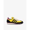 Adidas Originals Womens Yellow Core Black Sl 72 Leather Low-top Trainers In Yellow