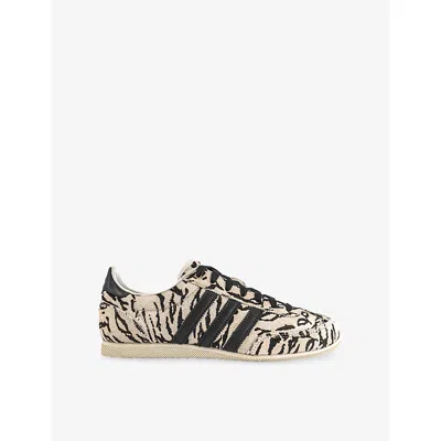 Adidas Originals Womens Zebra White Black Black Japan Leather Trainers In Animal Print