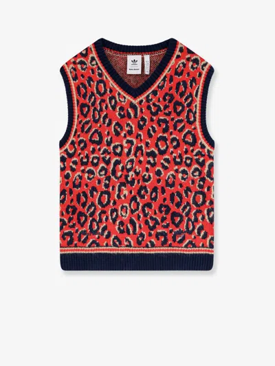 ADIDAS ORIGINALS WOOL BLEND SWEATER WITH ANIMAL PRINT