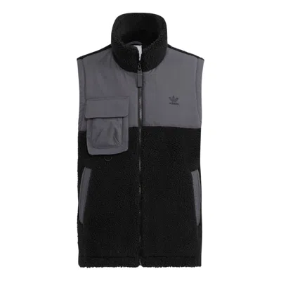 Adidas Originals Ww Sherpa Vests 'black Grey'