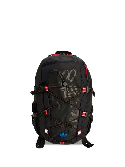 Adidas Originals X 100 Thieves Panelled Drawstring Backpack In Black