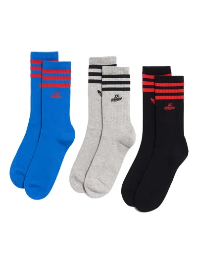Adidas Originals X 100 Thieves Striped Crew Socks